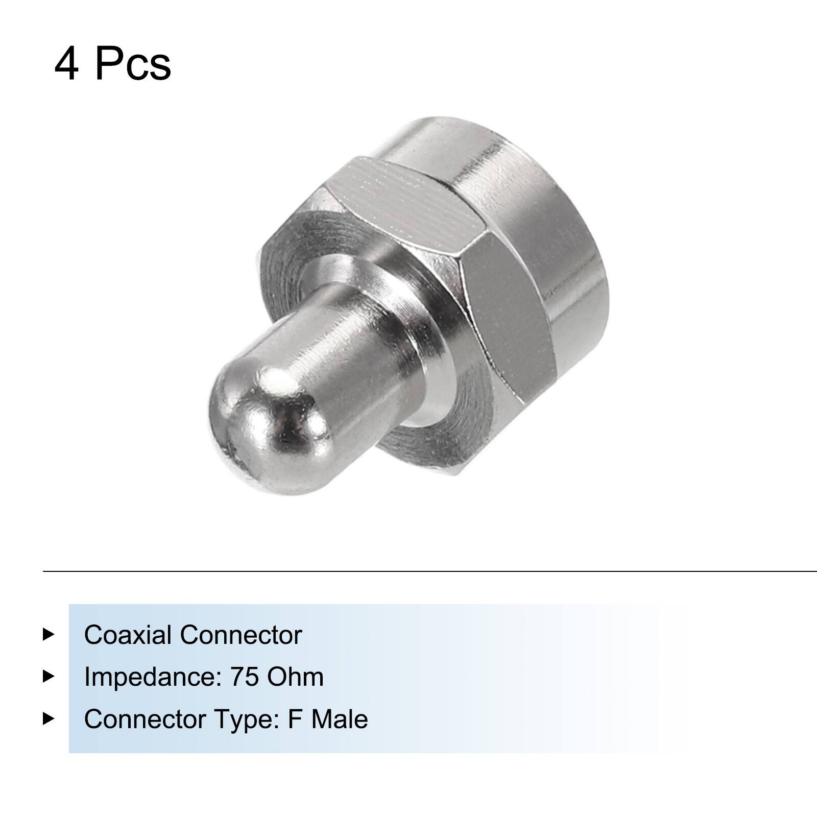 4 Pcs Coaxial Connector  
Impedance: 75 Ohm  
Connector Type: F Male