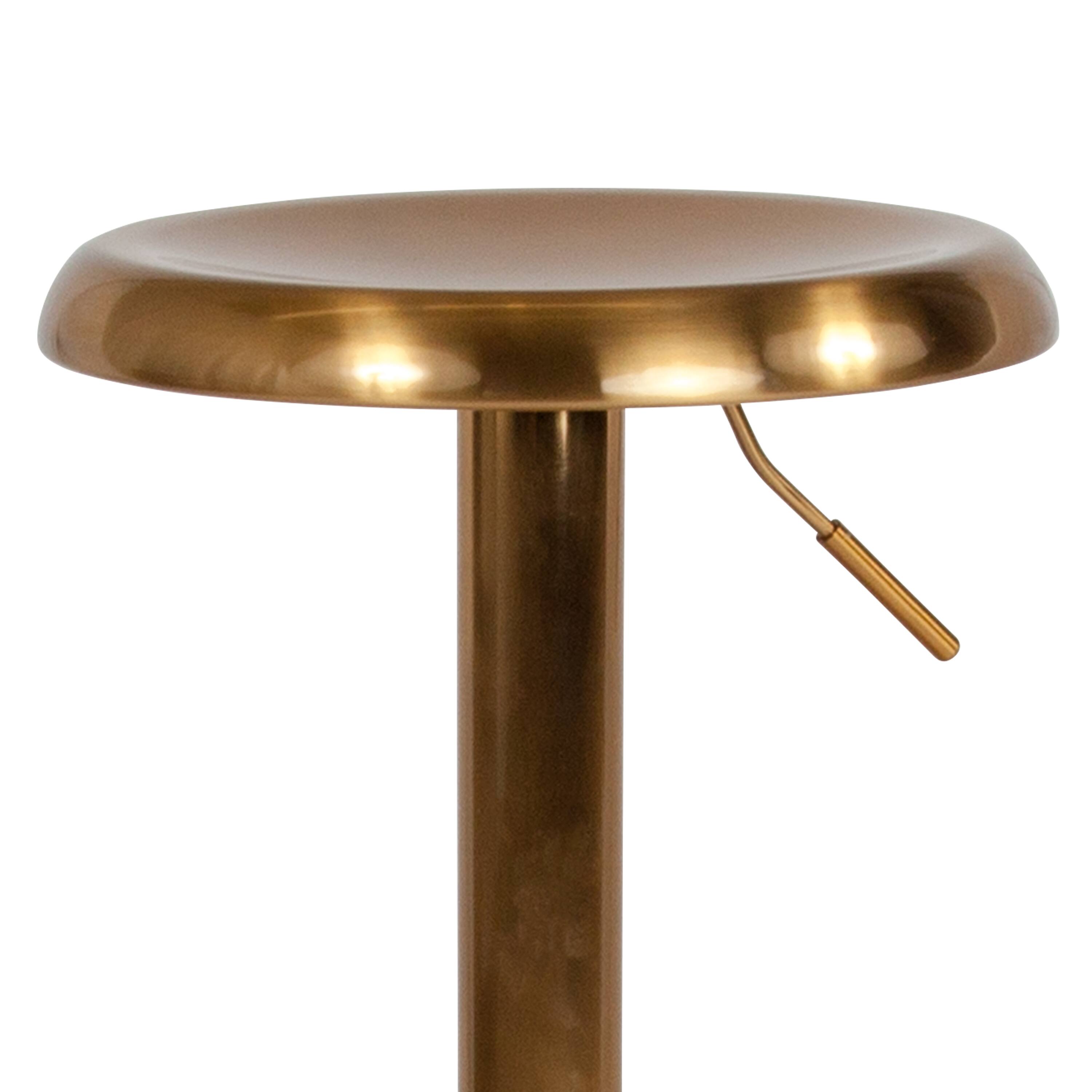 Alt View 9. Emma + Oliver - Adjustable Height Retro Barstool - Gold.