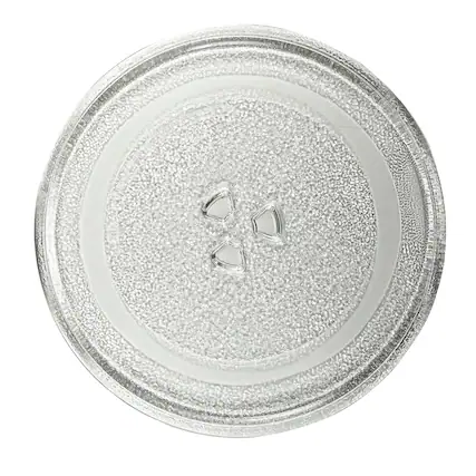 Front. HQRP - 9.6-inch Glass Turntable Plate Oven Cooking Tray for LG, GE, Magic Chef, Hotpoint, Panasonic, Kenmore, Retro Microwaves.