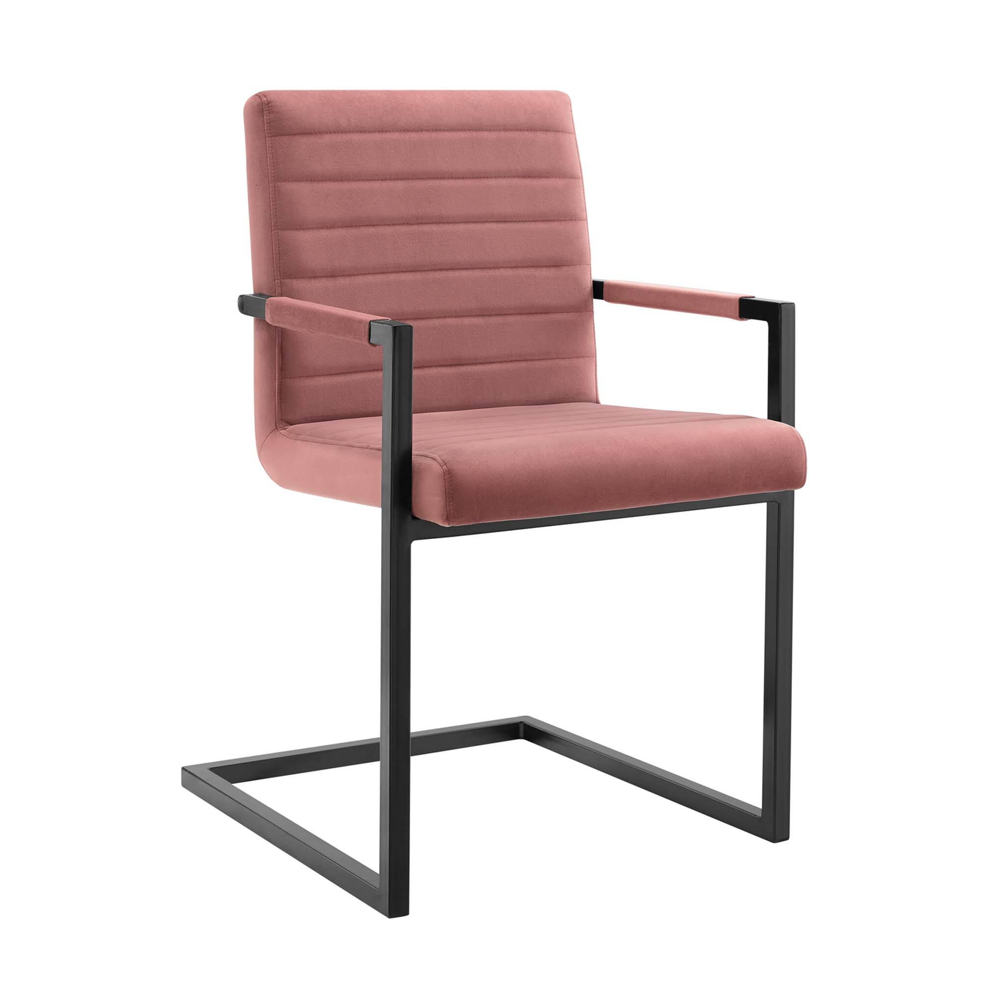Alt View 1. Modway - Savoy Performance Velvet Dining Chairs Set of 2 by Modway - Dusty Rose.