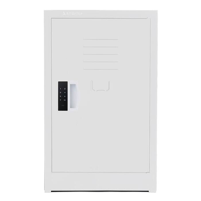 Angle. AdirOffice - Storage Locker 629-Series 24" H 1-Tier Steel Locker with Digital Lock - White.