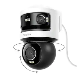 Reolink - OMVI P931 Wired PoE 4K+ 10MP Triple Lens Panorama and Pan Tilt Security Camera Outdoor, Auto-Tracking, AI Smart Search - White