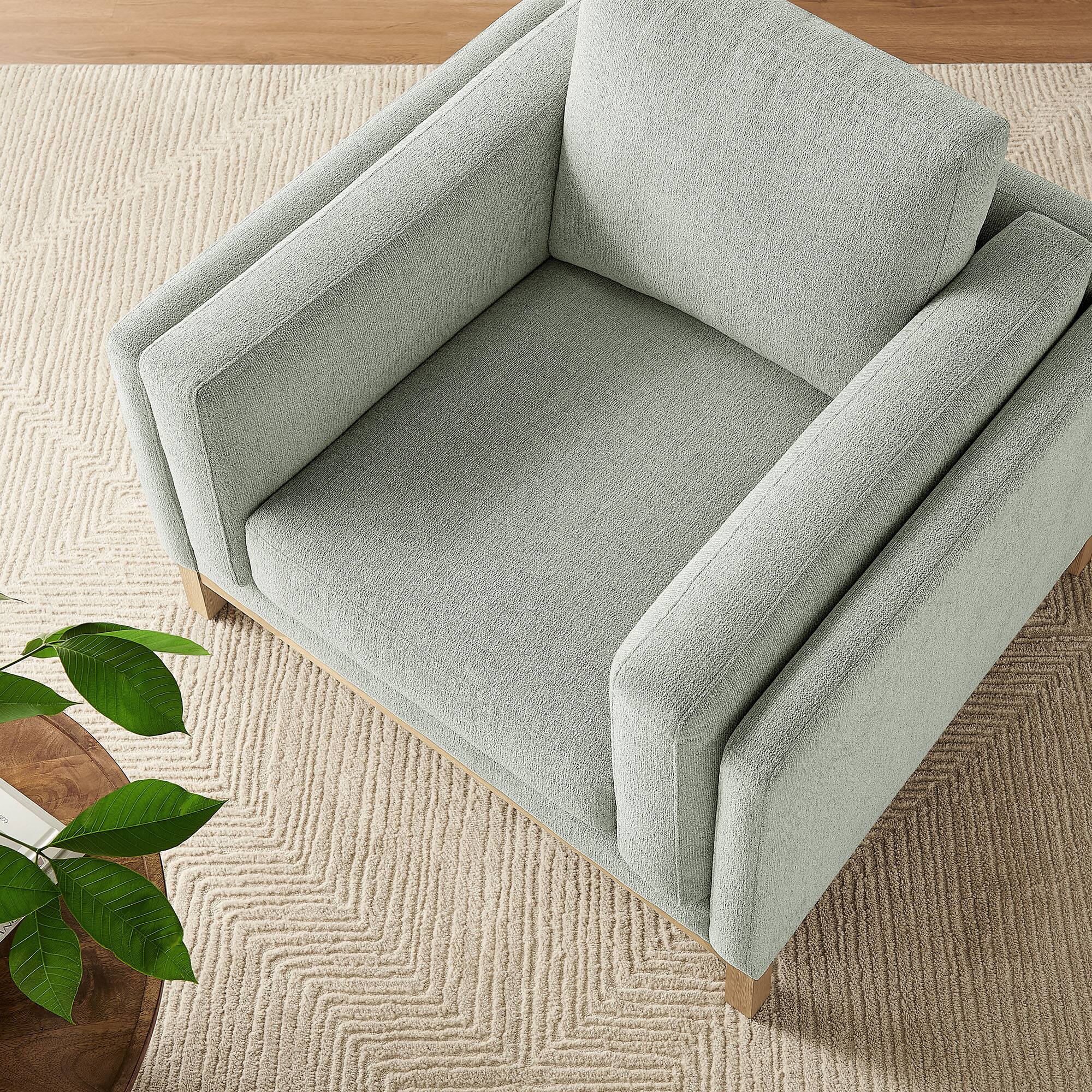 Alt View 2. Modway - Roscoe Upholstered Armchair - Mist.