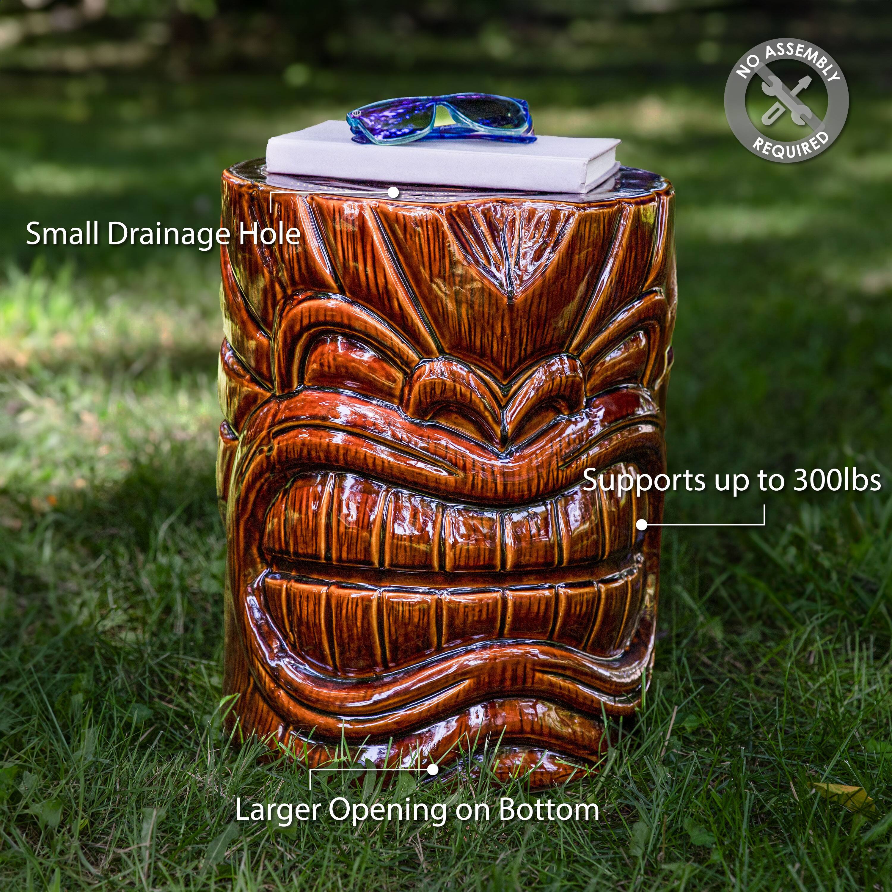 - NO ASSEMBLY REQUIRED
- Small Drainage Hole
- Supports up to 300lbs
- Larger Opening on Bottom