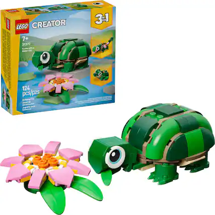 LEGO CREATOR 7+ : 31377 Turtle with a Water Lily
124 pcs/pzs
Building Toy Jouet de construction Juguete para Construir
- cu cnperutg atanat - n - c aTns L - - - -e - -