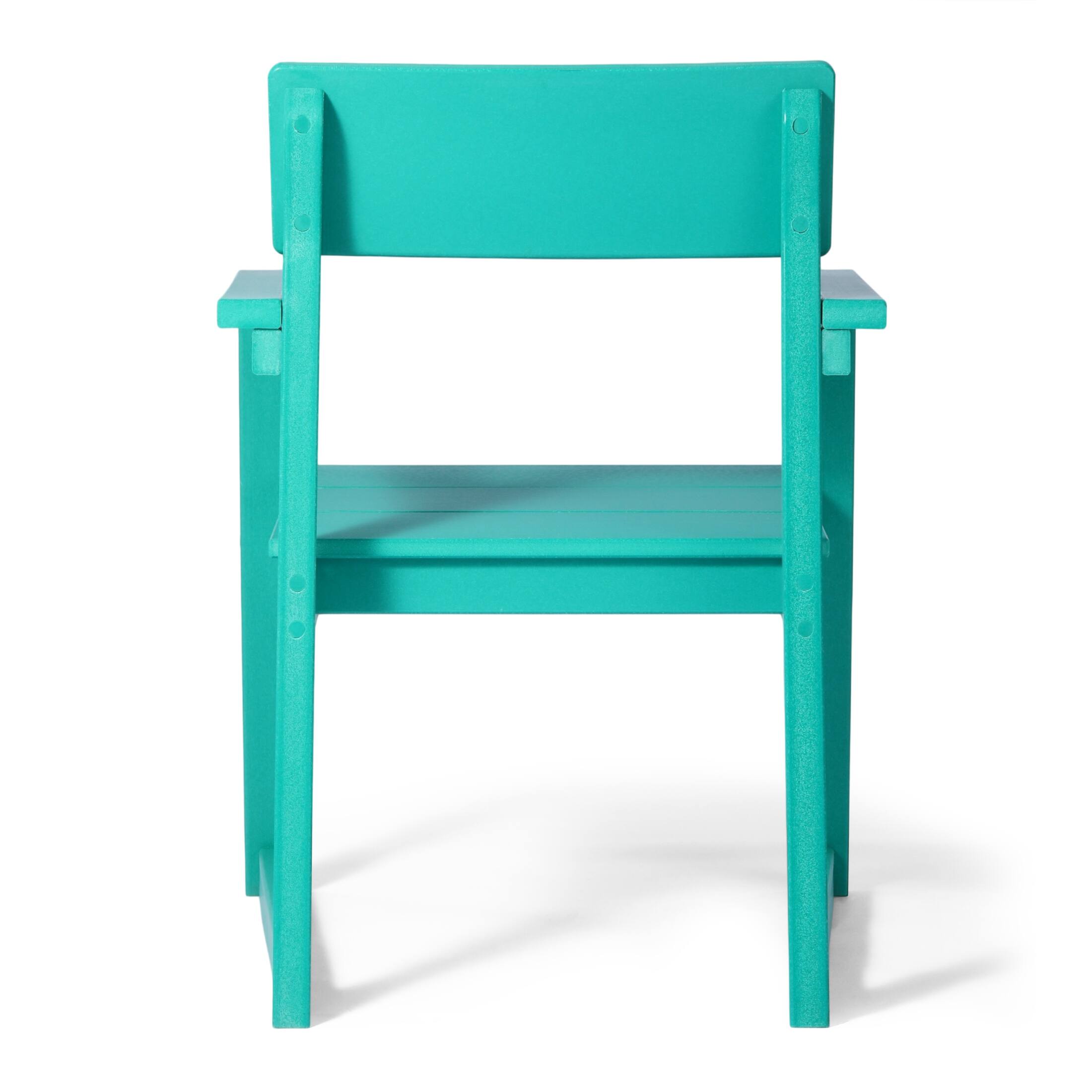 Alt View 1. WestinTrends - WestinTrends Paloma Modern HDPE Outdoor Patio Dining Arm Chairs (Set of 2) - Turquoise.