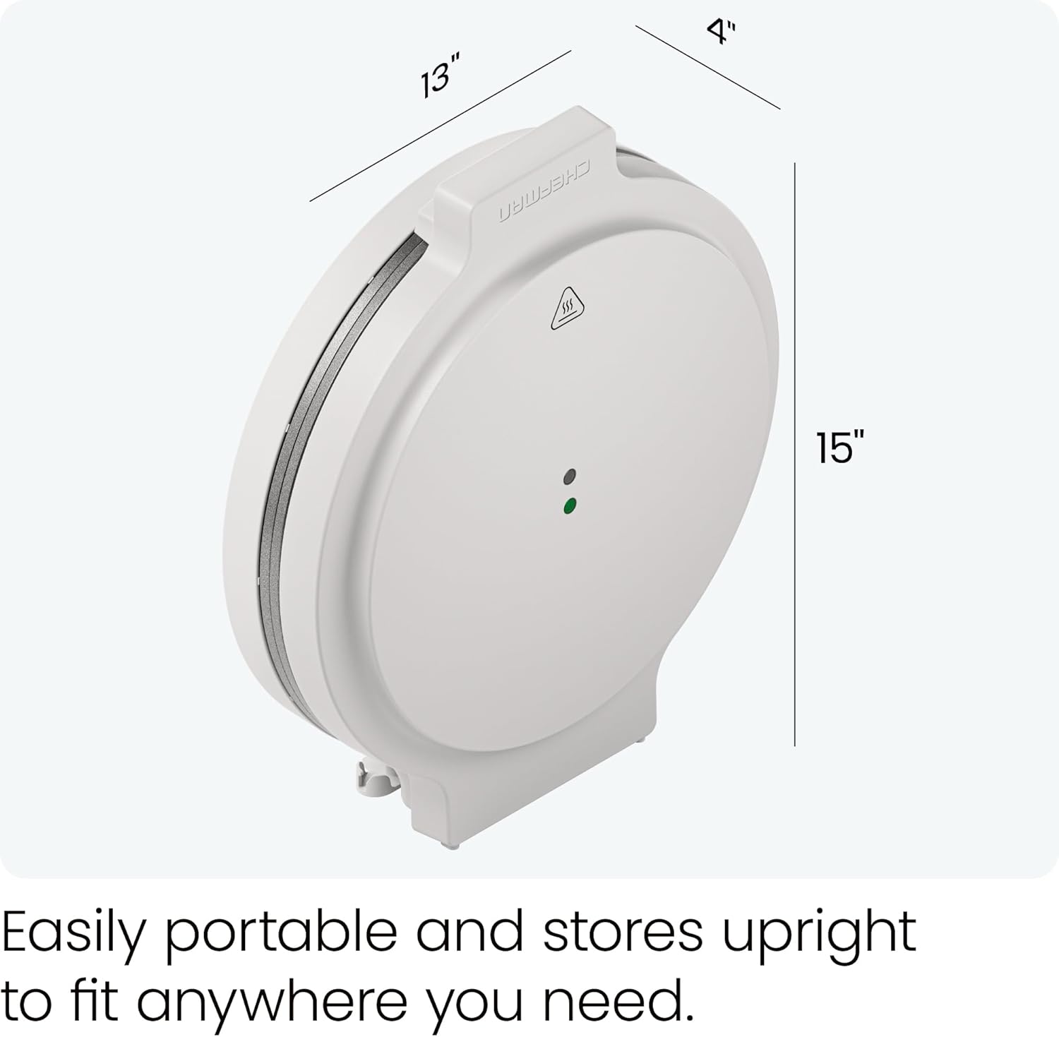13" U A" J 15" Easily portable and stores upright to fit anywhere you need.