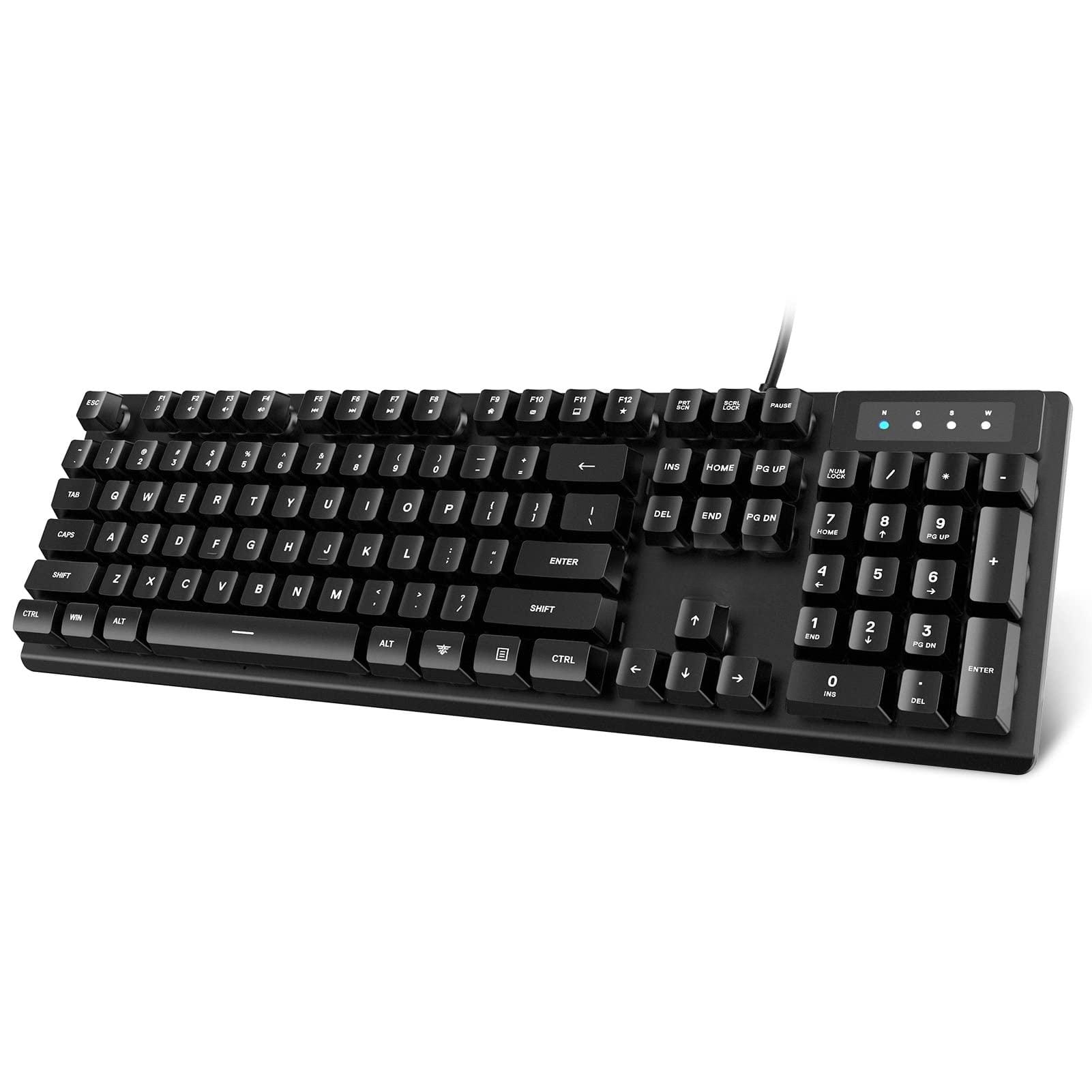 TECH SAFARI - K10 Wired Gaming Led Backlit Spill-resistant Design Multimedia Keys Quiet Silent Usb Membrane For Desktop C - 104 Keys