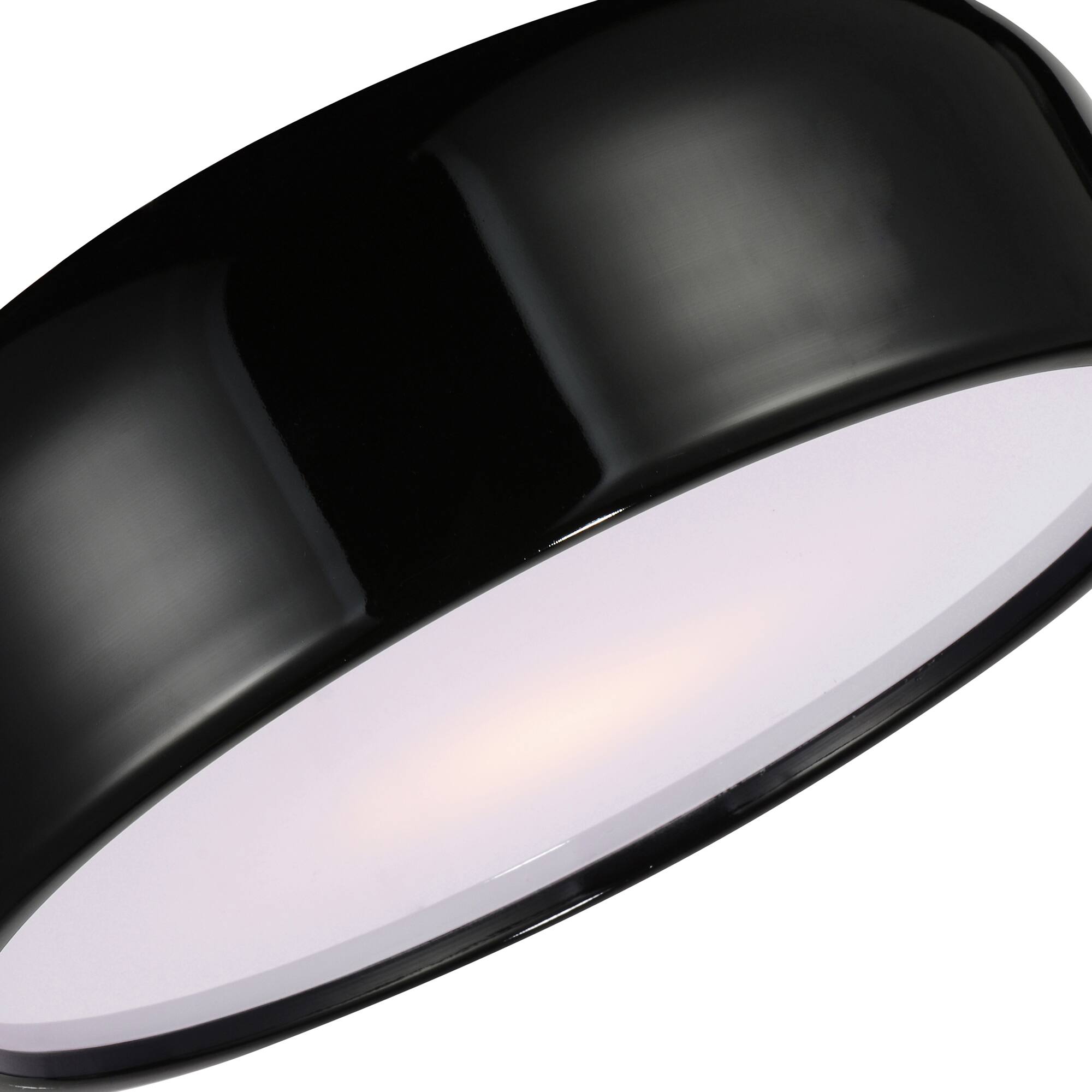 Angle. CWI Lighting - Campton 2 Light Drum Shade Flush Mount With Black Finish - Black.
