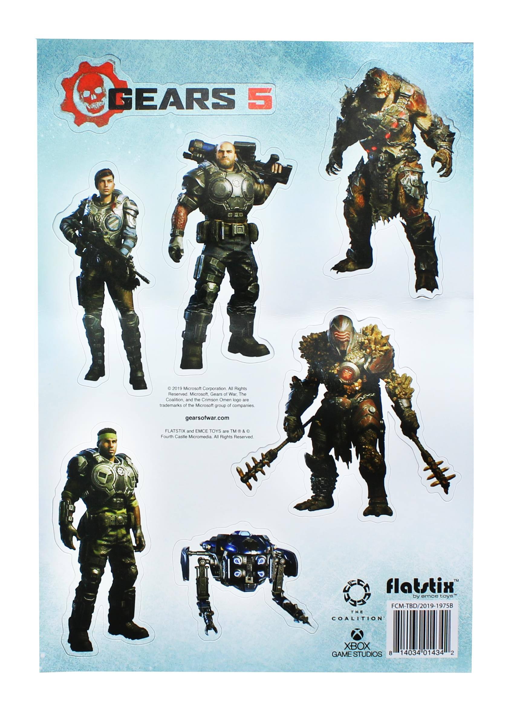 GEARS 5

© 2019 Microsoft Corporation. All Rights Reserved. Microsoft, Gears of War, The Coalition, and the Crimson Omen logo are trademarks of the Microsoft group of companies. gearsofwar.com

FLATSTIX and EMCE TOYS are TM & © Fourth Caste Micromedia. All Rights Reserved.

FLATSTIX by EMCE TOYS FCM-TBD/2019-19758

THE COALITION XBOX GAME STUDIOS

14034 01434 2