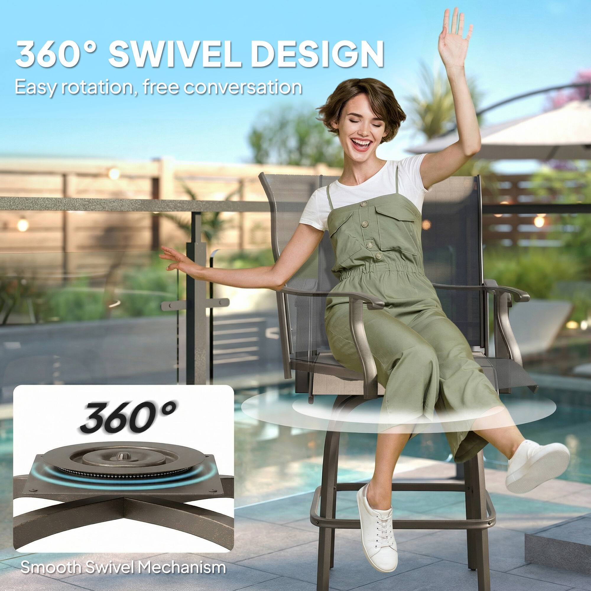 360° SWIVEL DESIGN  
Easy rotation, free conversation  

360°  
Smooth Swivel Mechanism