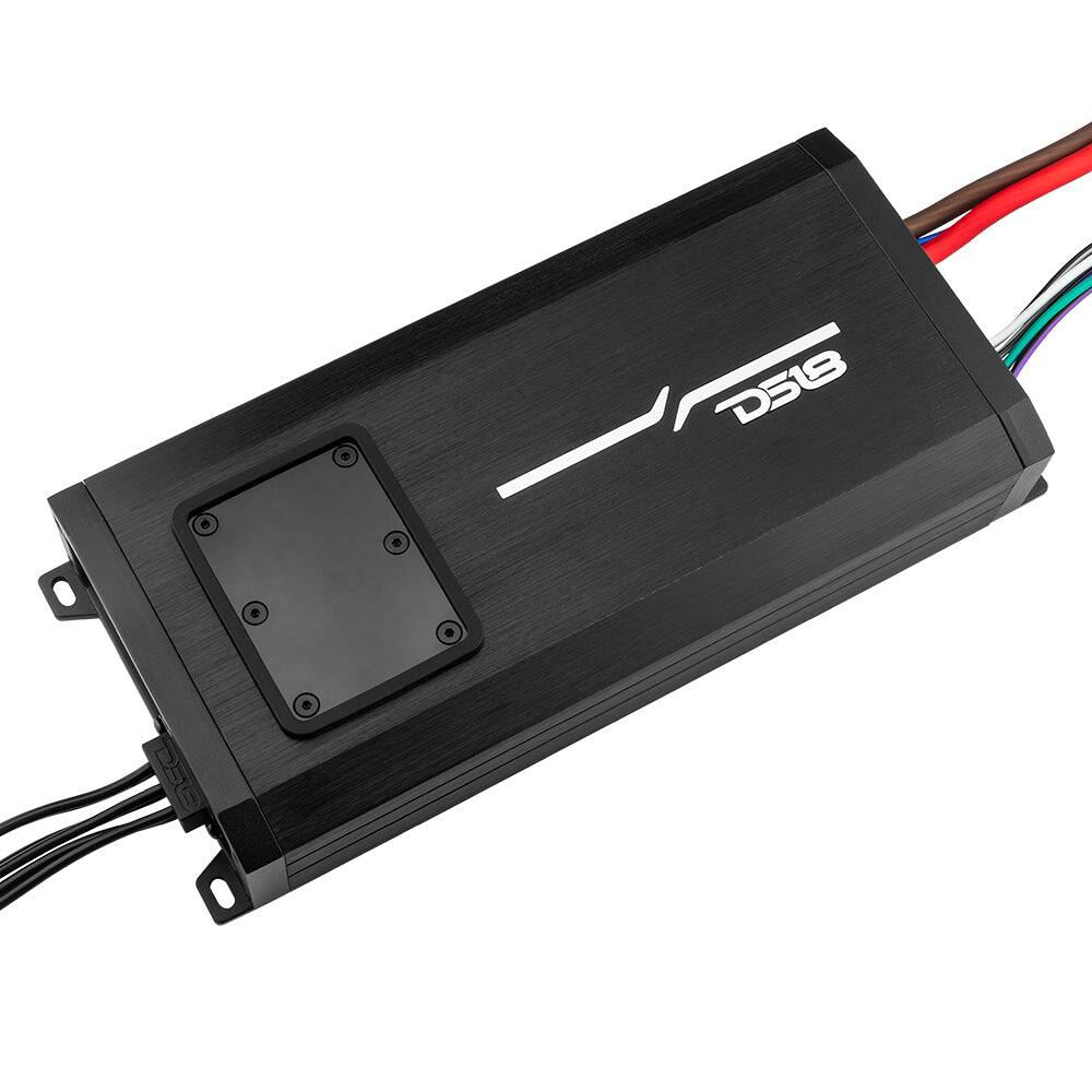 Angle. DS18 Audio - NXL-X 4-Channel Class D Car Amplifier with Marine Rating, 4 x 150W RMS at 4 Ohm - Black.