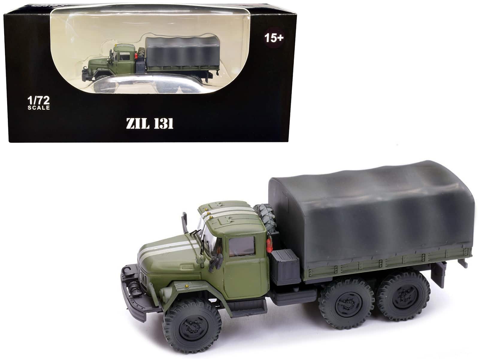 "ZIL 131 Cargo Truck Green with White Stripes ""Ukrainian Ground Forces"" 1/72 Diecast Model by Legion" price history on PriceWatchPro