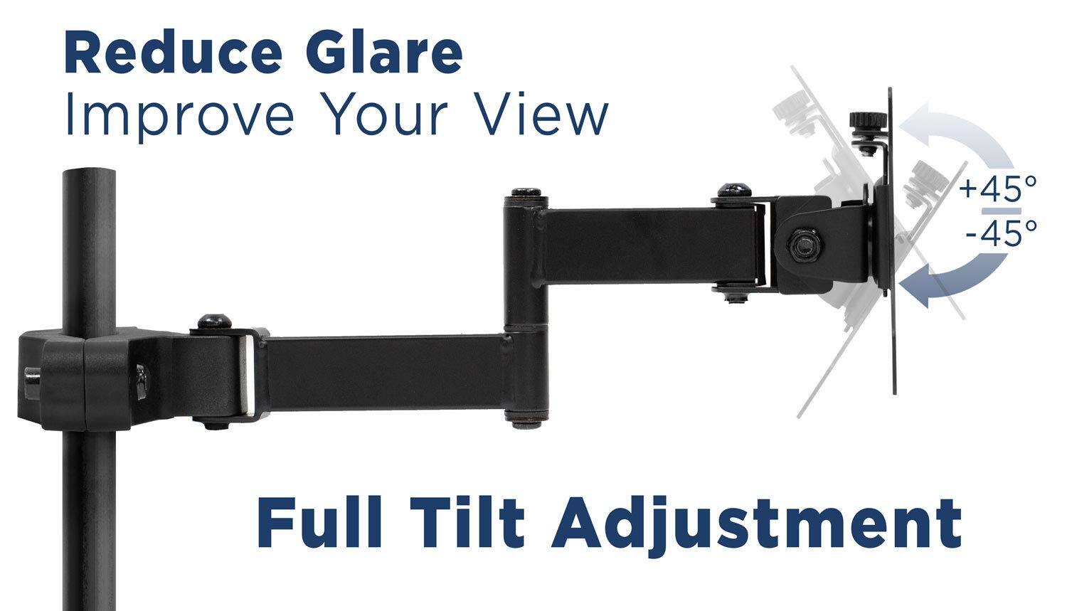 Reduce Glare  
Improve Your View  

Full Tilt Adjustment  

+45°  
-45°