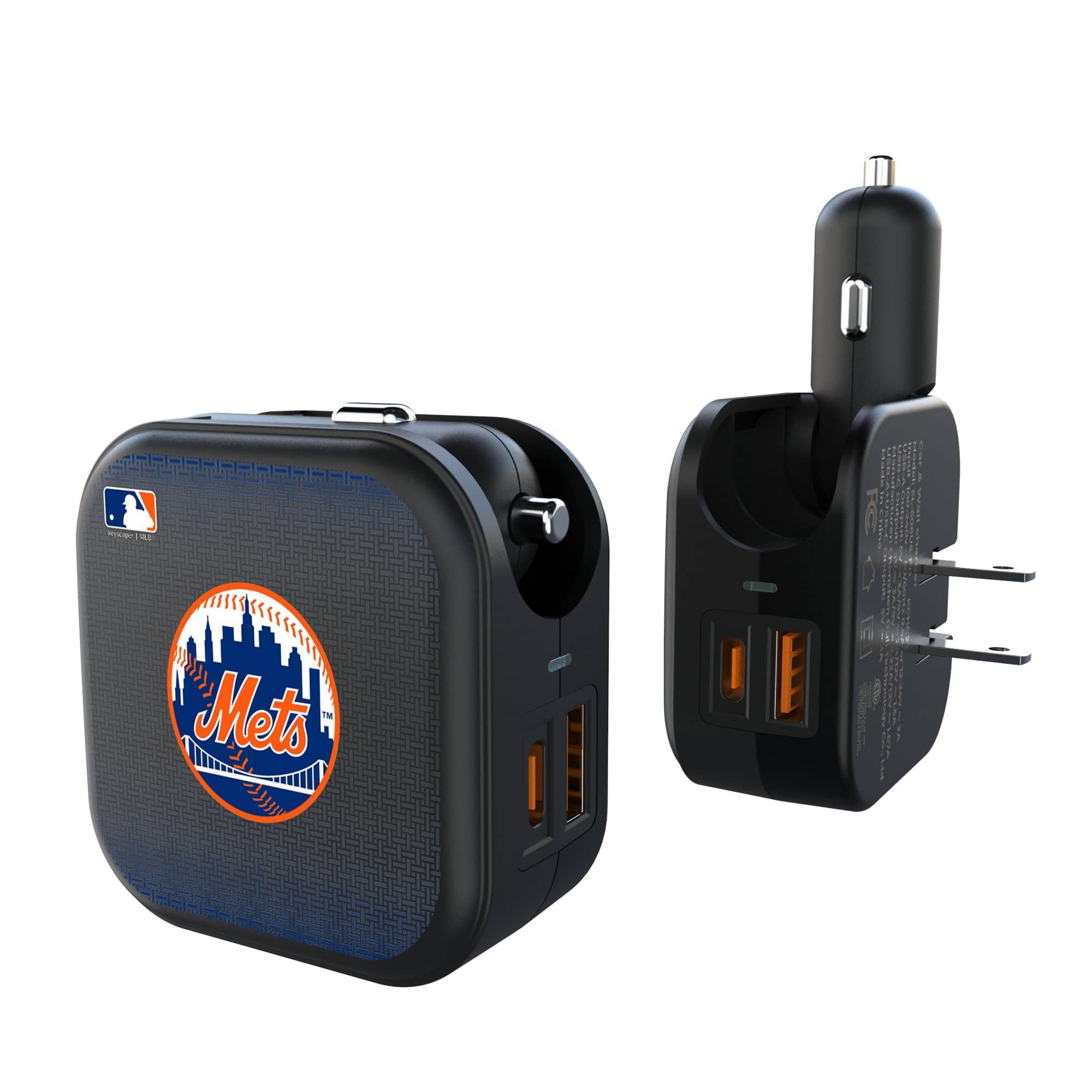 Keyscaper - New York Mets 2-in-1 USB A/C Charger - Black price history on PriceWatchPro