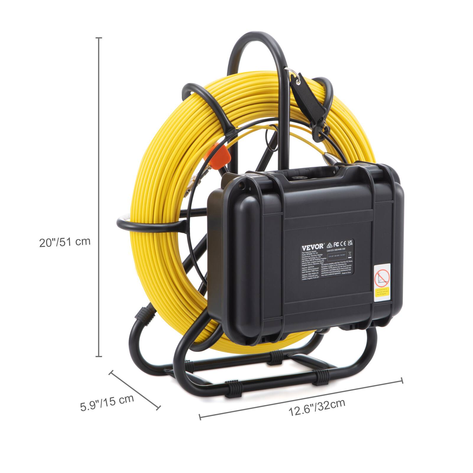 20"/51 cm  
5.9"/15 cm  
12.6"/32 cm
