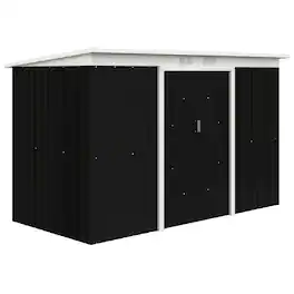 Outsunny - 9' x 4' Outdoor Storage Shed, Metal Garden Tool House with Sloping Roof and Lockable Door for Backyard, Bike, Patio