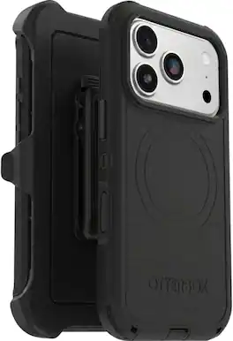 OtterBox - iPhone 17 Pro (Only) Defender Series Case - Holster Clip Included - Snaps on MagSafe - Tough - Rugged & Durable - Black
