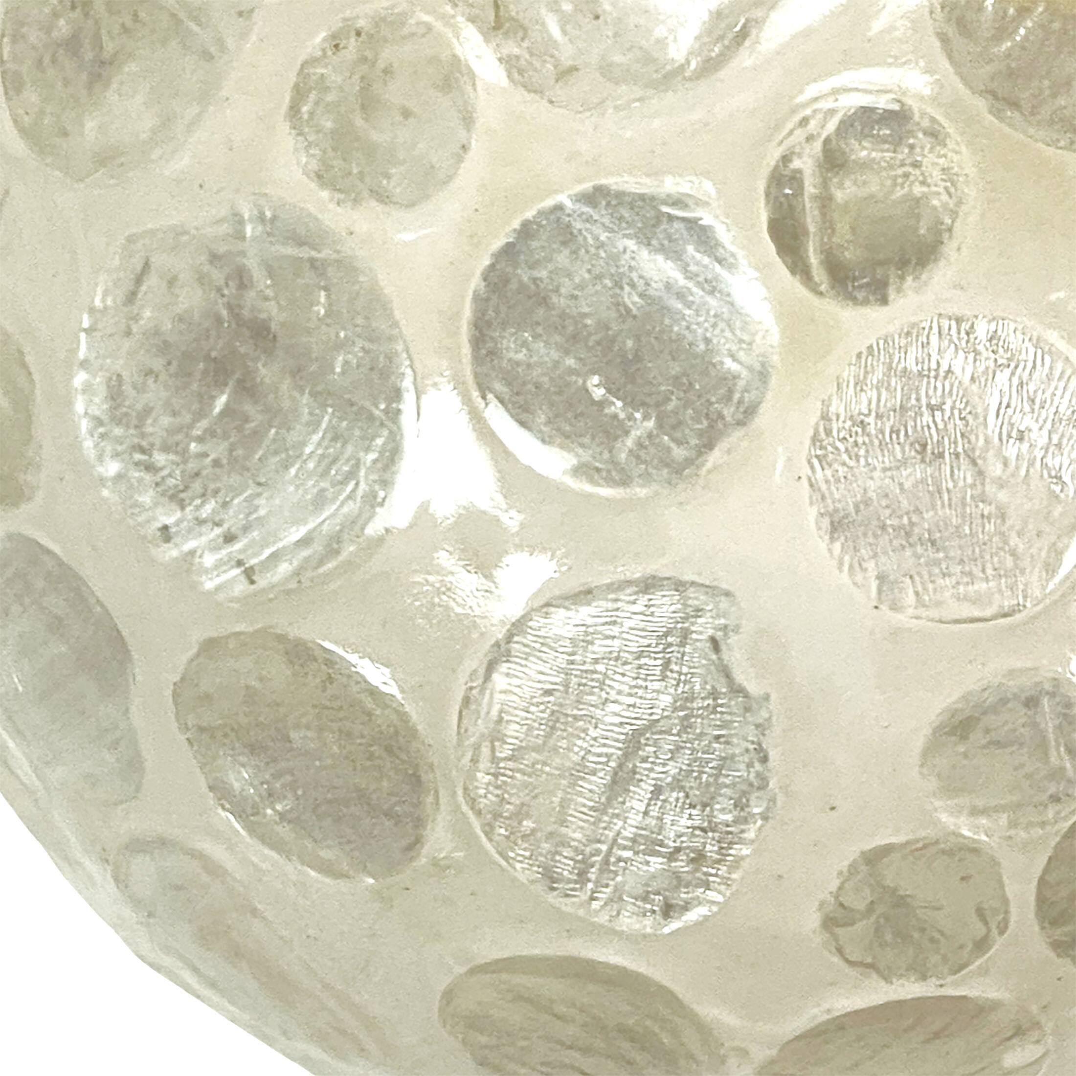 Alt View 2. Things2Die4 - Set of 6 Capiz Shell Deco Spheres 4" White Iridescent Decorative Balls - White.