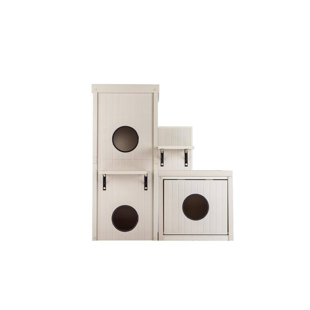 Back. New Age Pet - ECOFLEX Kitty Katio Climber Cat House - Maple.