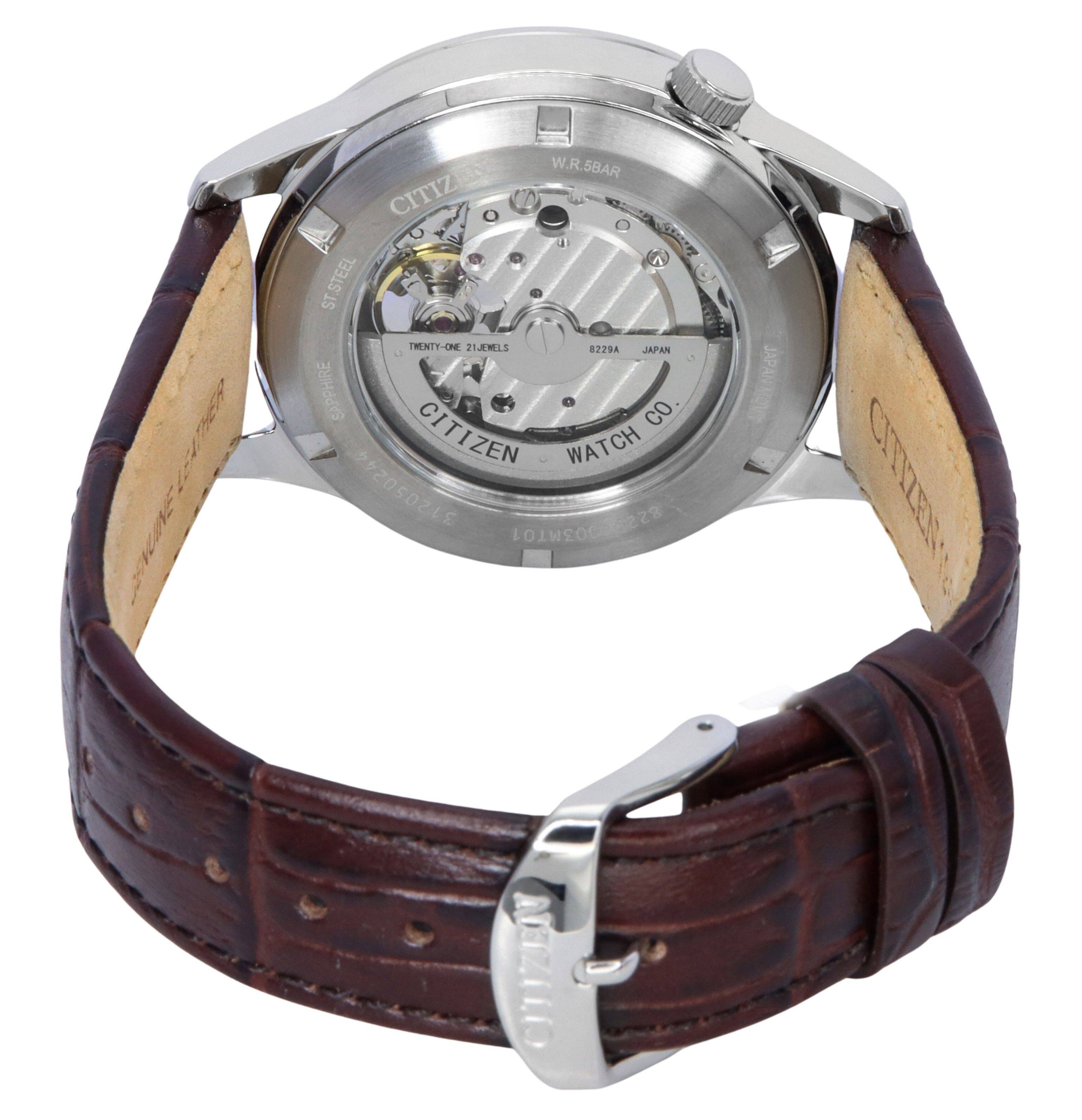 CITIZEN WATCH CO.  
JAPAN  
W.R.5BAR  
THIRTY-ONE JEWELS  
SAPPHIRE  
8229A  
JAPAN  
CITIZEN  
292050215  
n55000022101  
JAPAN