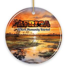 OrnamentallyYou - Artistic Natural Beauty of African Landscapes and Wildlife Ornament Christmas Gift Version 4 - Multi-colored