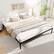 Front. Gymax - Gymax King Size Metal Bed Frame Heavy Duty Support Slats Mattress Foundation - Black.