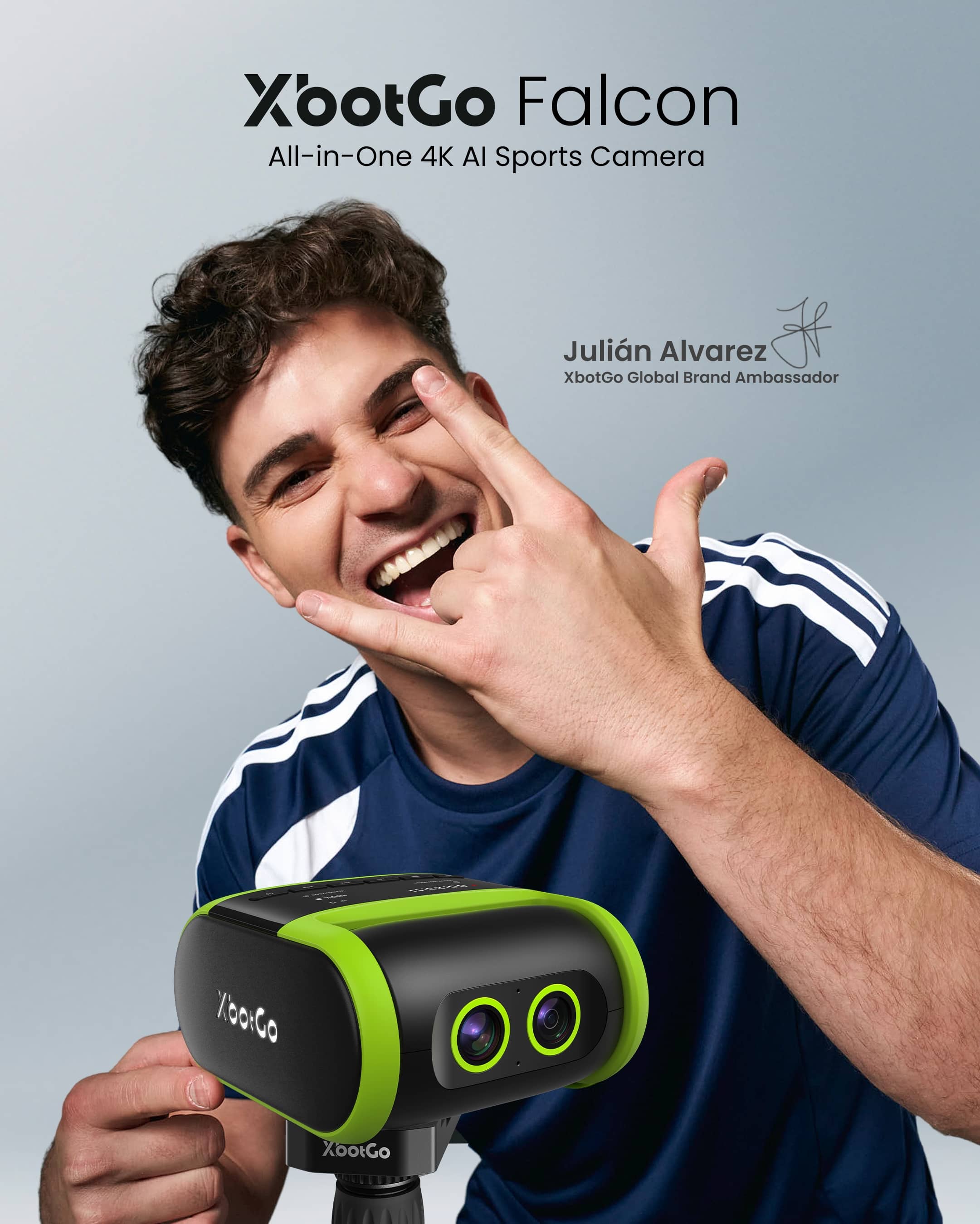 XbotGo Falcon AI Sports Camera, 4K Auto Tracking Action Cam for