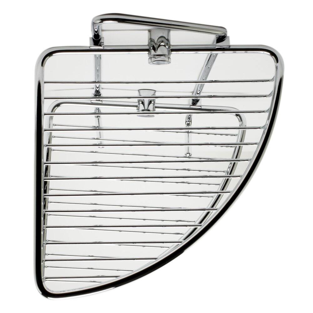 Alt View 1. Alfi - Polished Chrome Corner Mounted Double Basket Shower Shelf Bathroom Accessory - Polished Chrome.