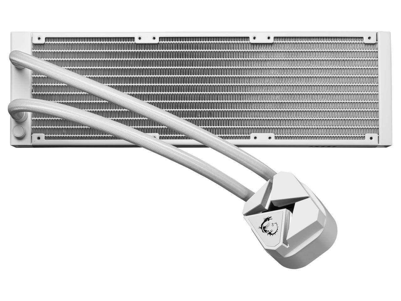 Alt View 7. MSI - MAG CORELIQUID C360 V2 WHITE,USA,CA, 3x R series ARGB Fan (All-in-one), ARGB Block, Color Box, Pallet packing - White.