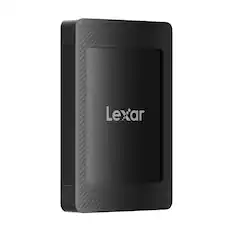 Front. Lexar - SL500 Portable USB 3.2 Gen 2x2 SSD 4 TB with Magnetic Set - Black.