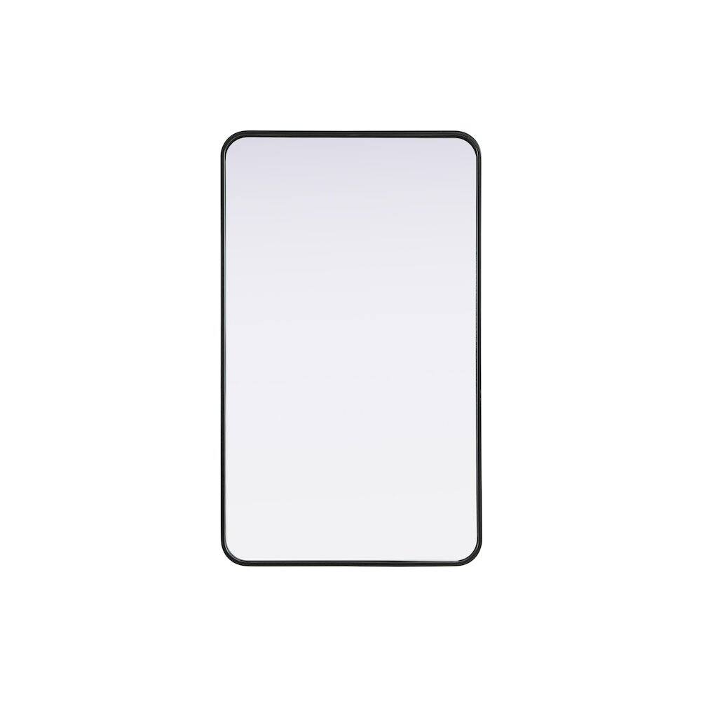 Alt View 8. Elegant Decor - Contour Metal Rectangle Mirror 24x40 in Black - Black.