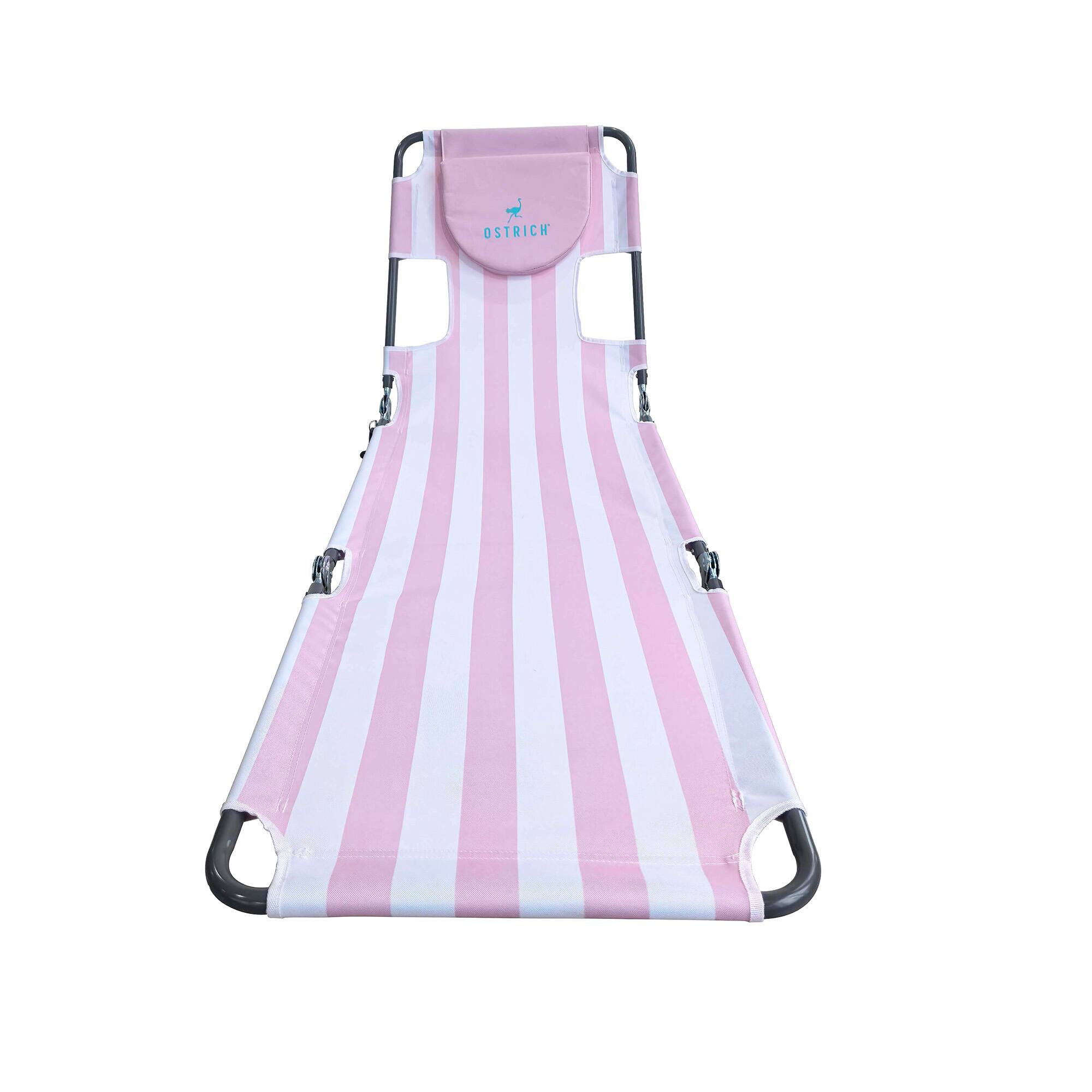 Alt View 3. Ostrich - Ostrich The Original Chaise Lounge,Facedown Beach Pool Tanning Chair Pink Stripe - Pink Stripe.