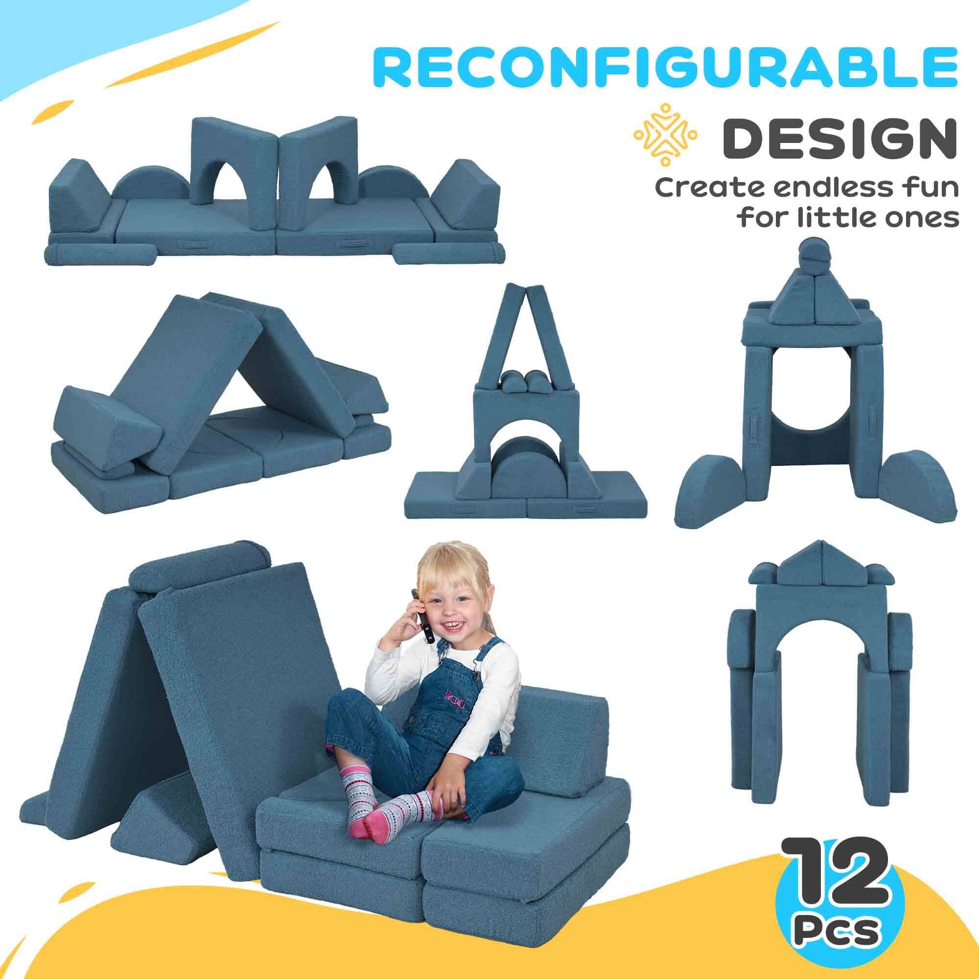 RECONFIGURABLE DESIGN  
Create endless fun for little ones  

12 PCS
