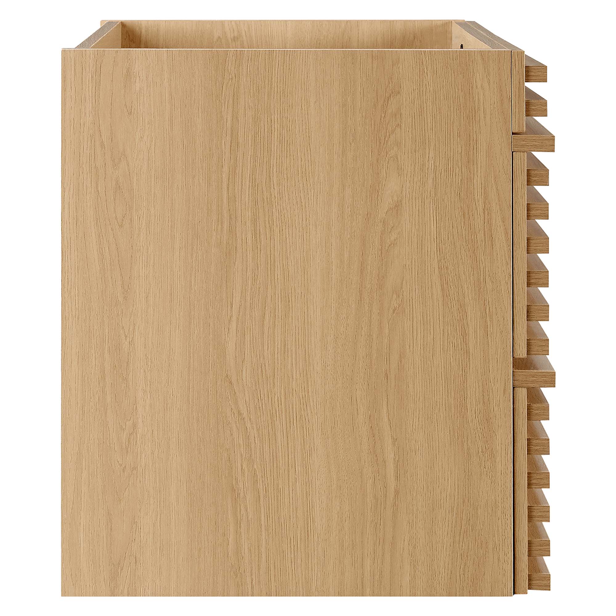 Alt View 1. Modway - Render Wall-Mount Bathroom Cabinet Basin Not Included - Oak.