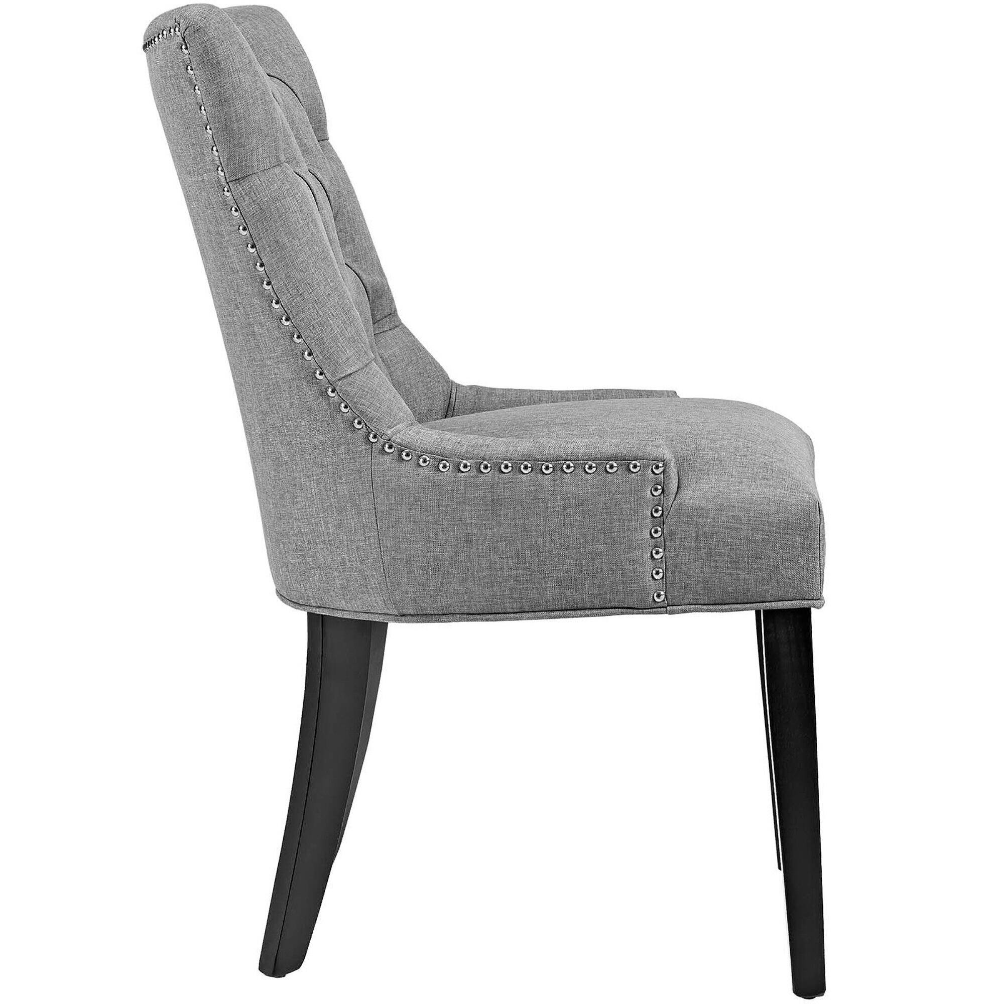Angle. Modway - Regent Tufted Fabric Dining Chair by Modway - Gray.