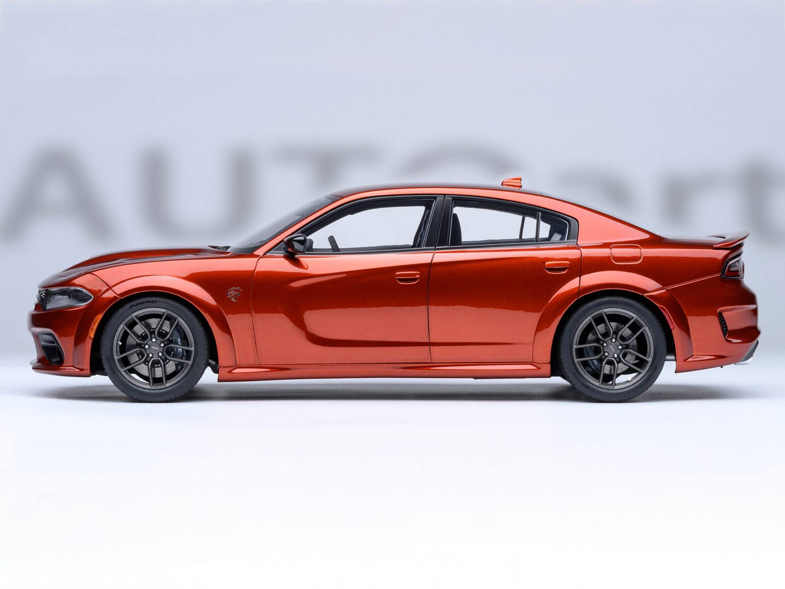 Alt View 7. Autoart - Dodge Charger SRT Hellcat Redeye Sinamon Stick Met. 1/18 Car Model by Autoart.