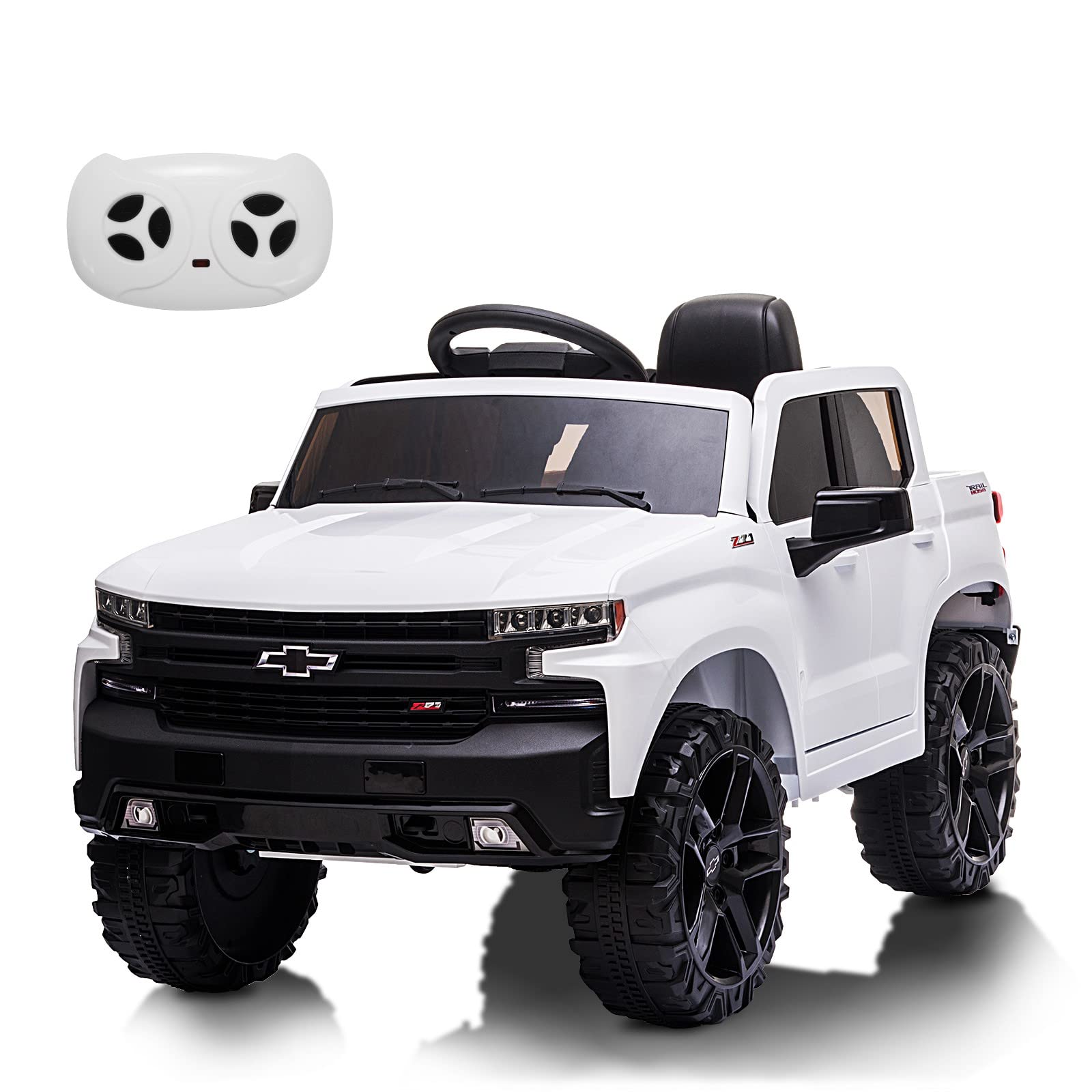 GARVEE - Licensed Chevrolet Silverado 12V Kids Ride On Truck, Remote Control, Bluetooth, LED Lights,Electric Vehicle for Toddlers