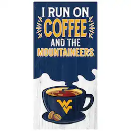 Fan Creations - West Virginia Mountaineers 6" x 12" Coffee Wall Art - Multicolor