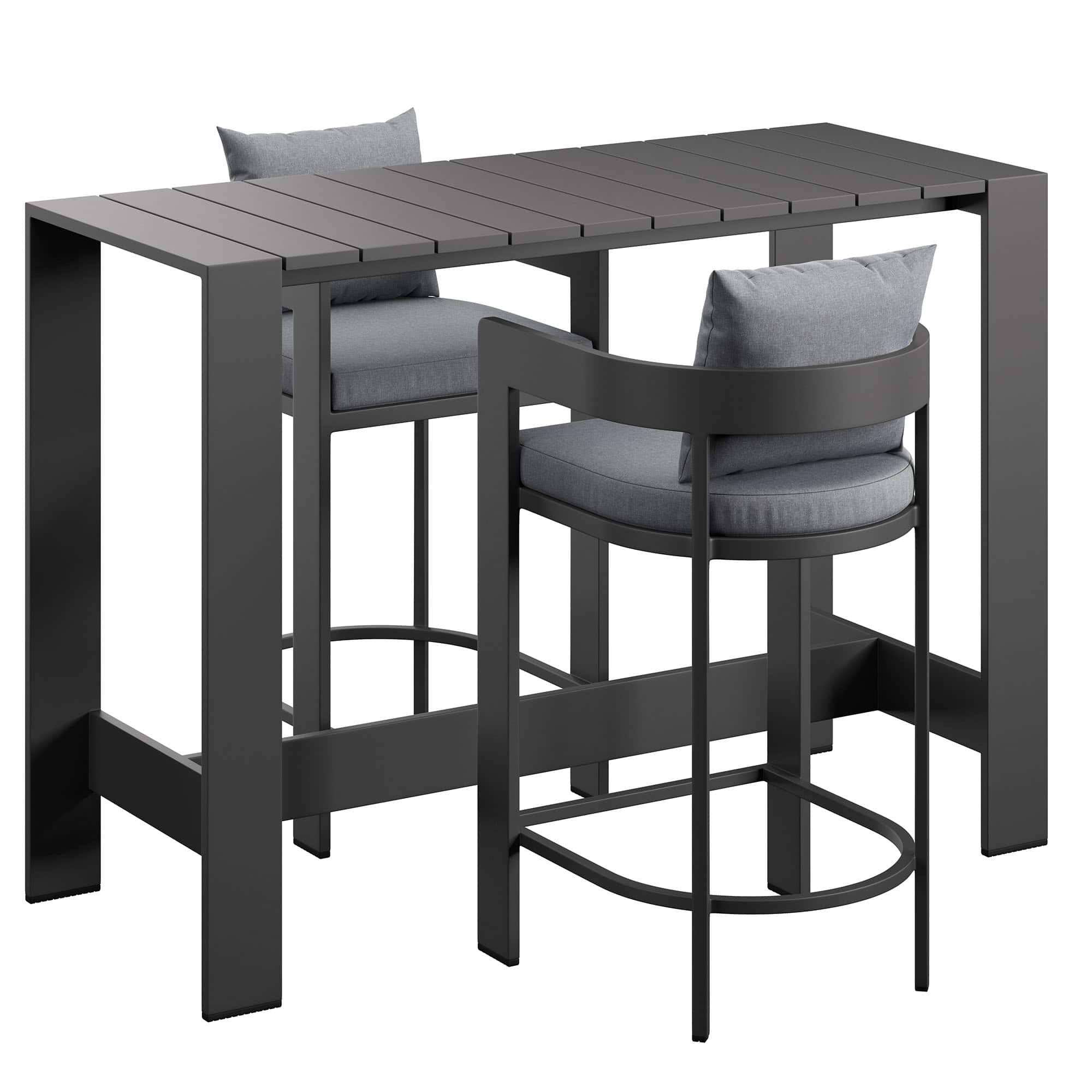 Modway - Tahoe 3-Piece Outdoor Patio Aluminum Bar Set - Gray price history on PriceWatchPro