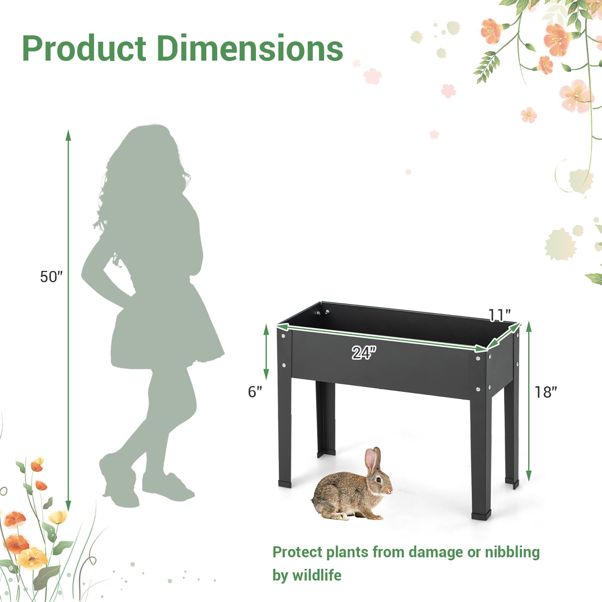 Product Dimensions: 50" x 11" x 24" x 6" x 18"
Protect plants from damage or nibbling by wildlife.