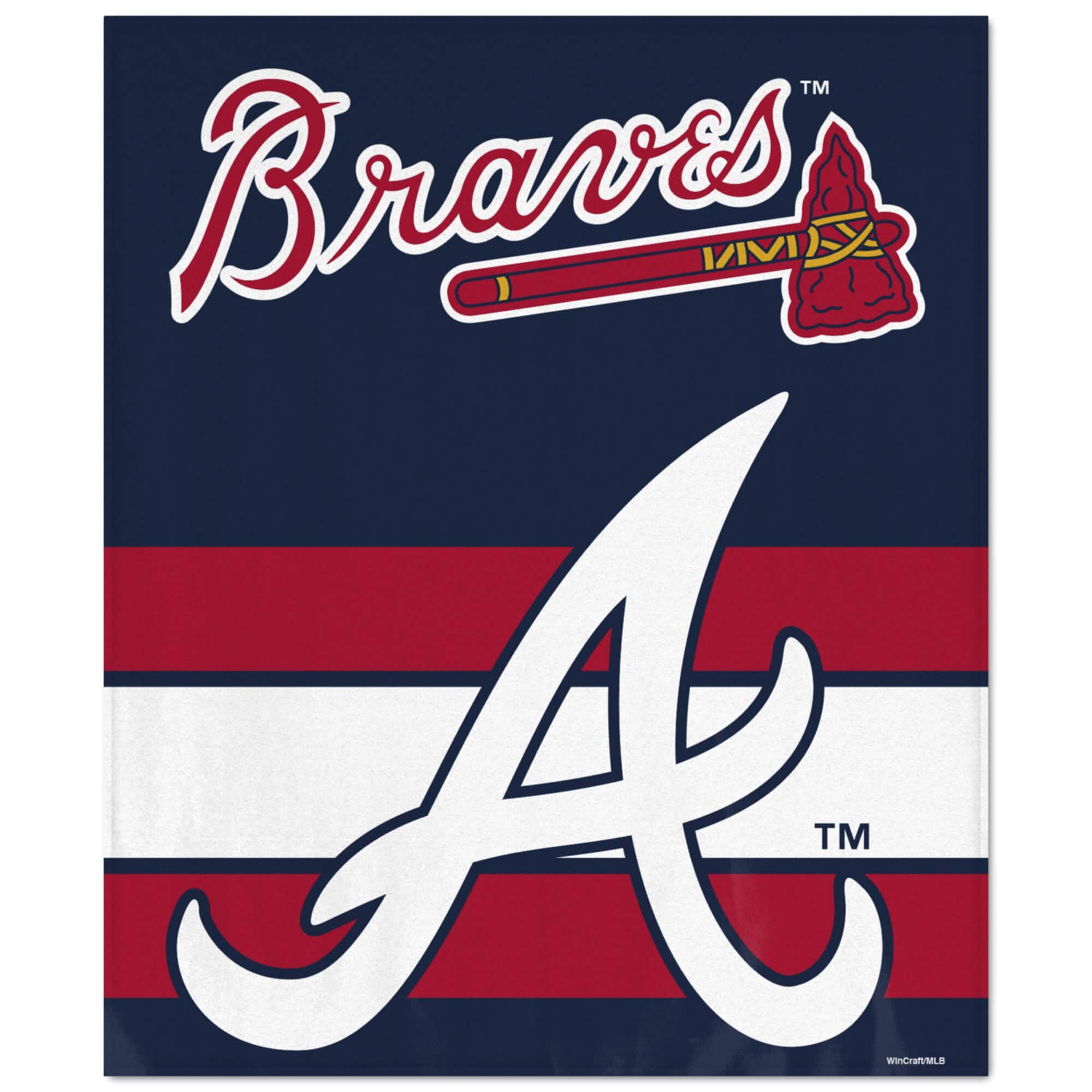 WinCraft - Atlanta Braves Ultra Plush 50" x 60" Throw Blanket - Multicolor