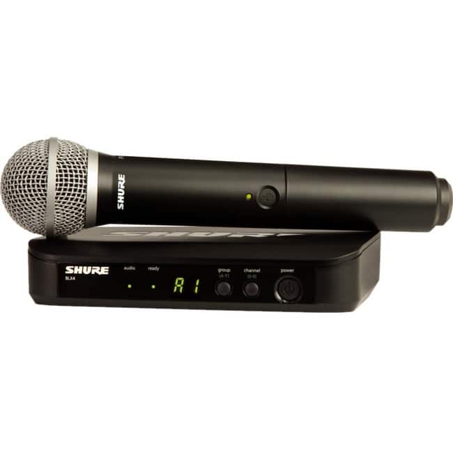 Shure - Wireless Vocal System with PG58 - 596 MHz to 616 MHz Operating Frequency - 50 Hz to 15 kHz Frequency Response