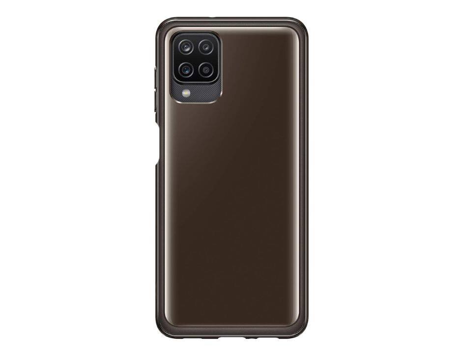 Front. Samsung - Samsung Galaxy A12 Soft Clear Cover  | Color: Black - Black.