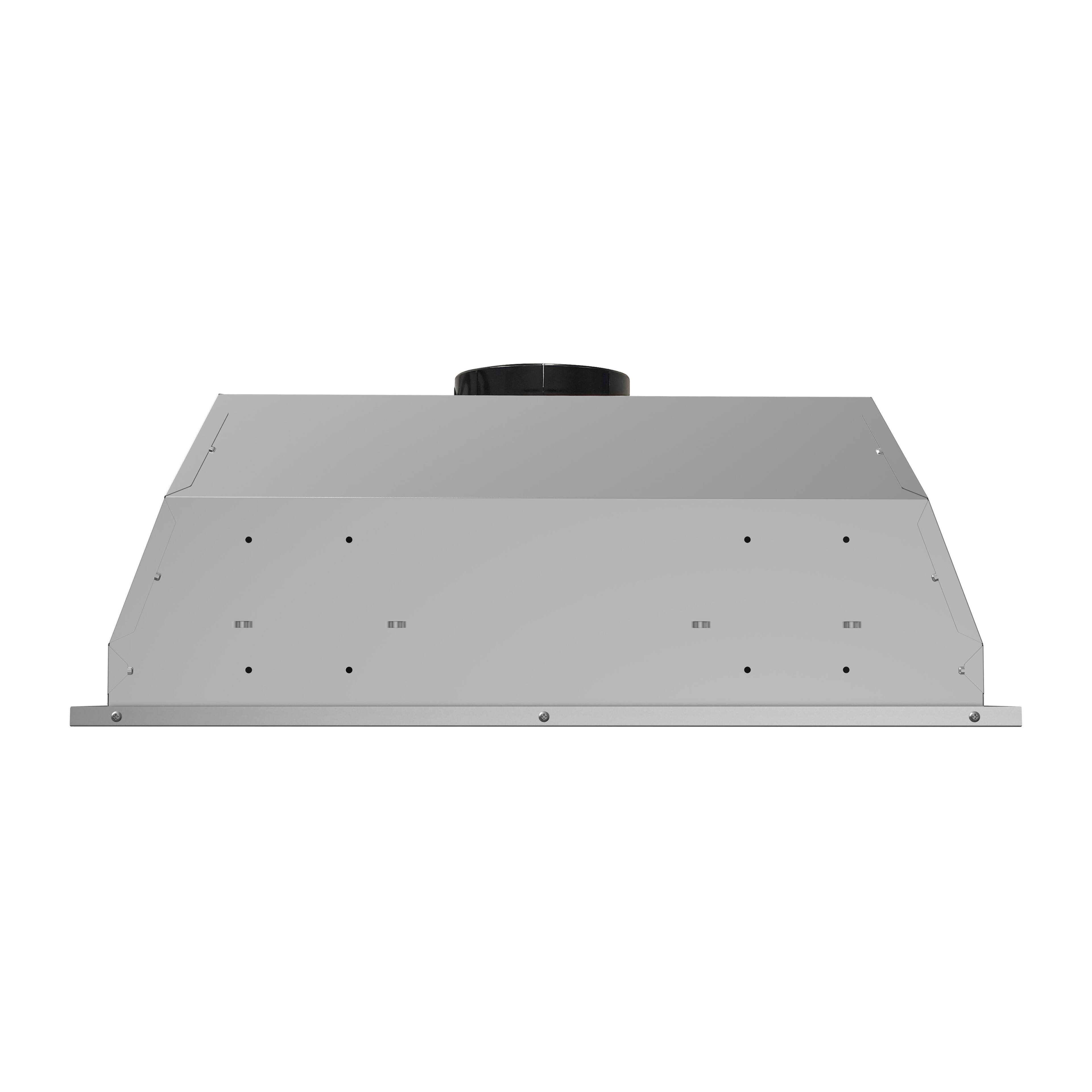 Alt View 4. Streamline - 28 in. Cupello Convertible Insert 350 CFM Range Hood, Mesh Filters, Electronic Button Control, LED Lights - Glossy Black.