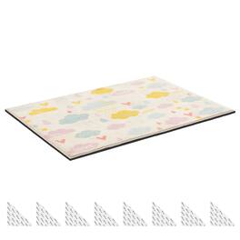 VEVOR - Rug Pad 8 x 5 ft, Non-slip Carpet Area Pad, Rug Mat Padding with Dual Surface Felt Cushion & Rubber Gripper - Light Gray