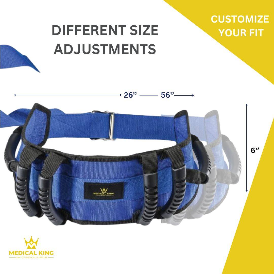 DIFFERENT SIZE ADJUSTMENTS  
CUSTOMIZE YOUR FIT  

26" - 56"  

6"  

MEDICAL KING  
KING OF MEDICAL SUPPLIES