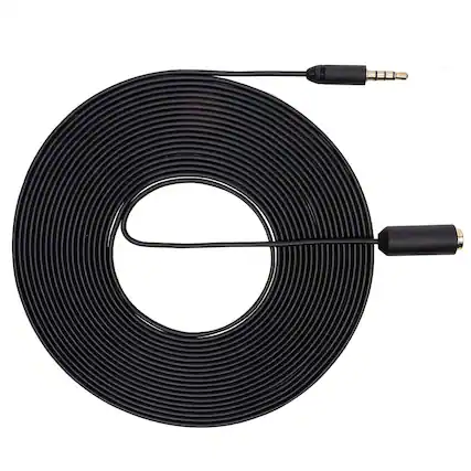 Front. MOVO - Movo PM10EC6 20-foot (6m) TRRS Female 3.5mm to TRRS Male 3.5mm Microphone Extension Cable for Smartphones.