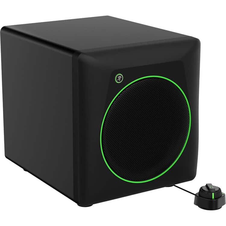 Mackie - 8-inch Powered Subwoofer with Bluetooth, Polarity Switch, TRS/RCA I/O, Desktop Remote, Crossover and Speaker Cables