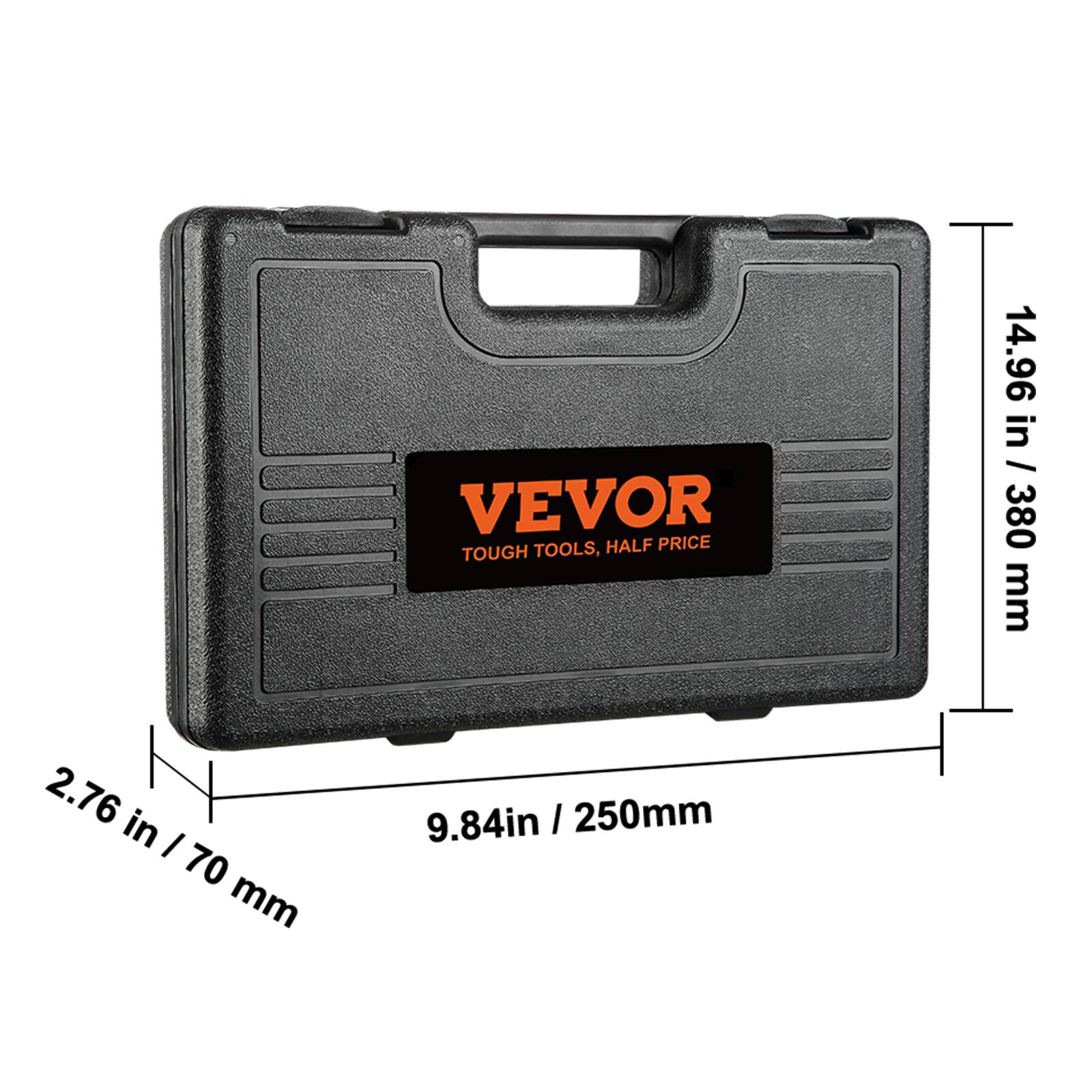 VEVOR TOOLS, HALF PRICE TOUGH 14.96 in / 380 mm 2.76 in / 70 mm 9.84in / 250mm